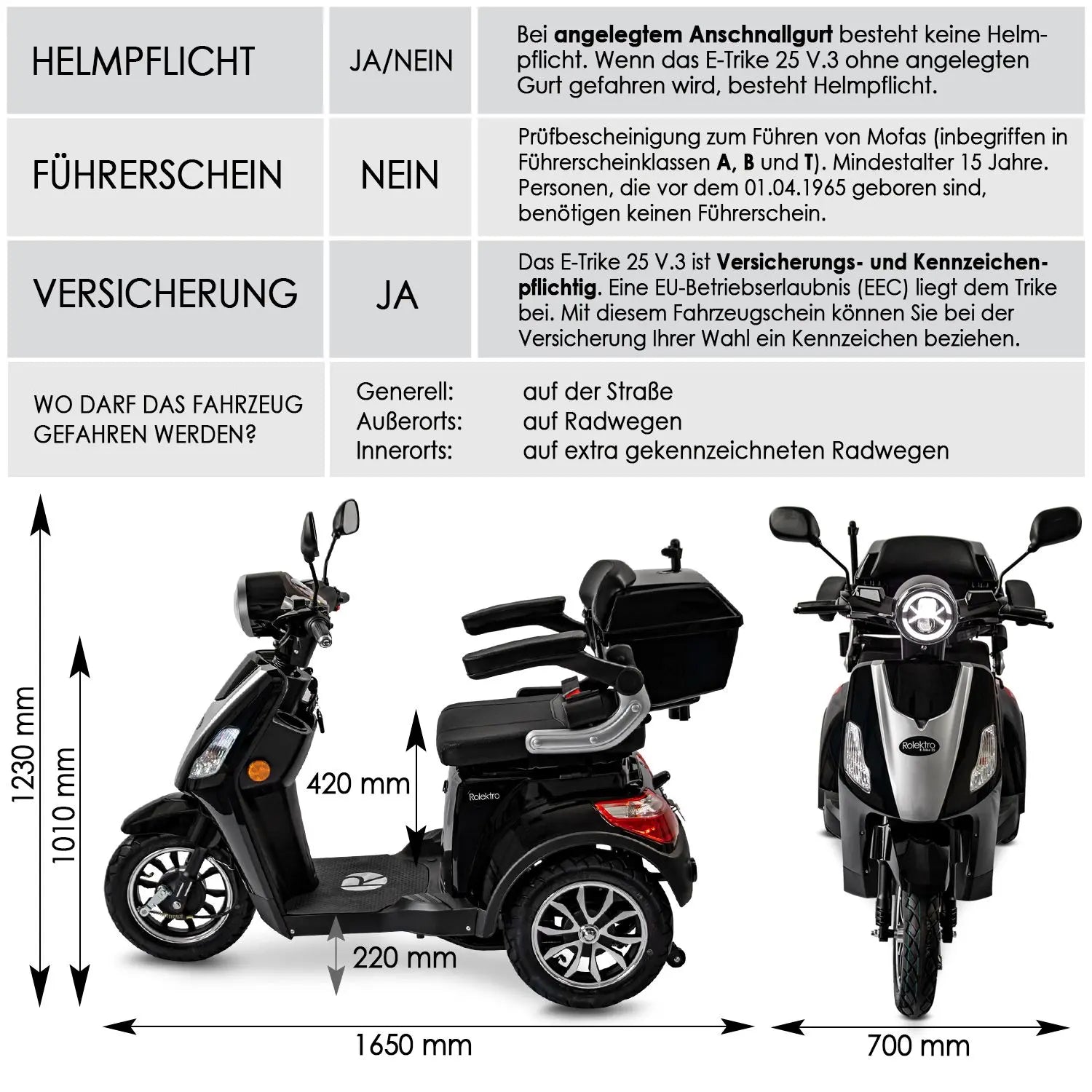 Rolektro E-Trike 15 V.2