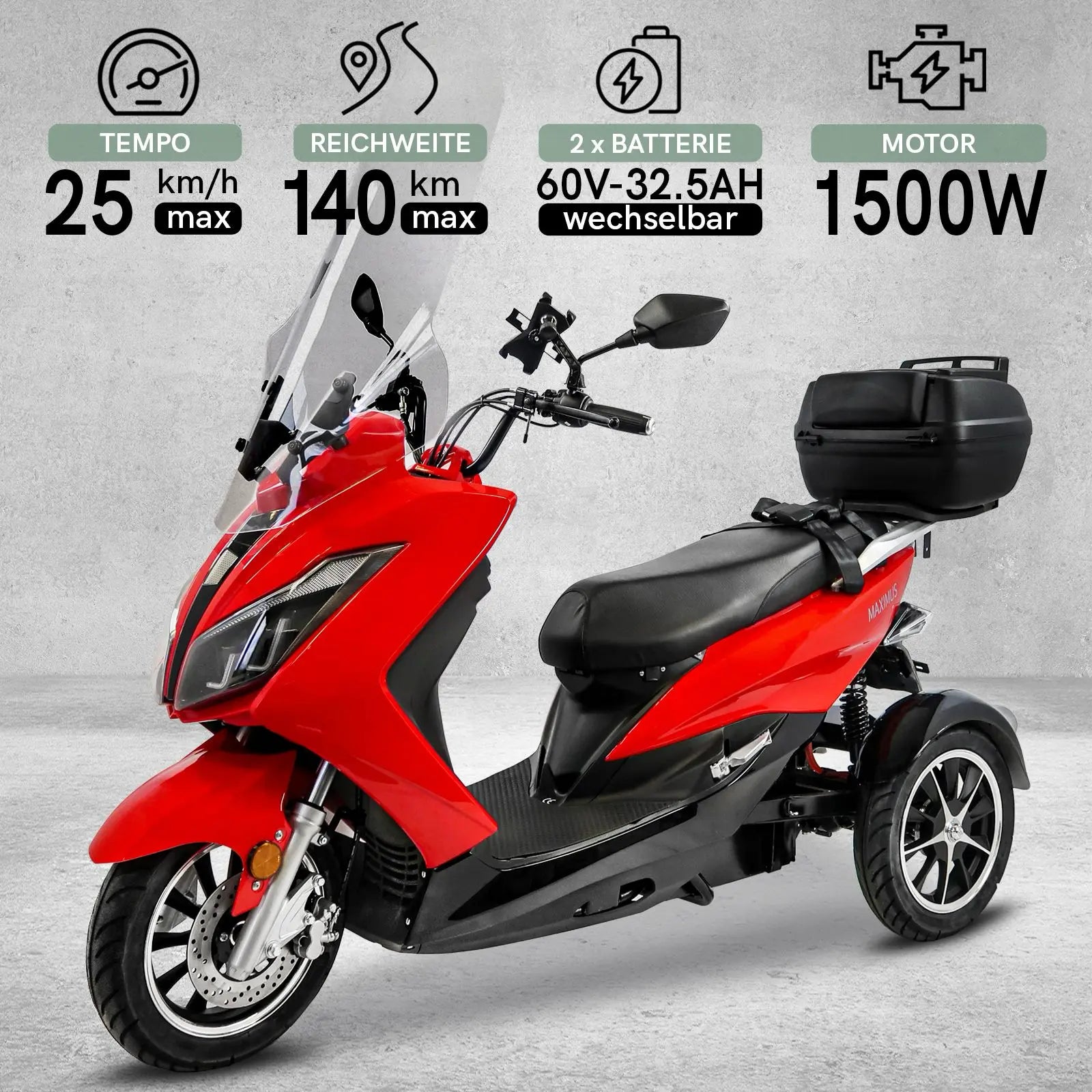 Maximus MX3-25 2x Lithium Akku